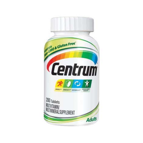 Centrum Adult Multivitamin/Multimineral Supplement with Antioxidants, Zinc and B Vitamins - 200 Tablets
