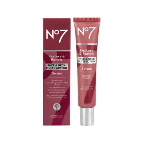 No7 Restore & Renew Face & Neck FUlti-Action Serum 50ml