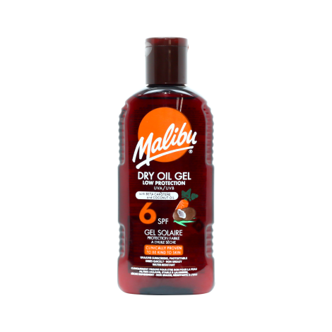 Malibu Dry Oil Gel With Beta Carotene & Coconut SPF6 200ml