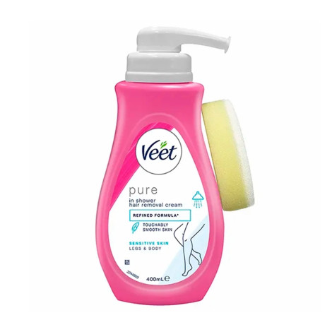 Veet Pure In Shower Hair Removal Cream For Sensitive Skin 400ml