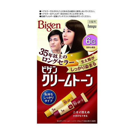 Bigen Cream Tone Hair Color - 6G Natural Brown 40g