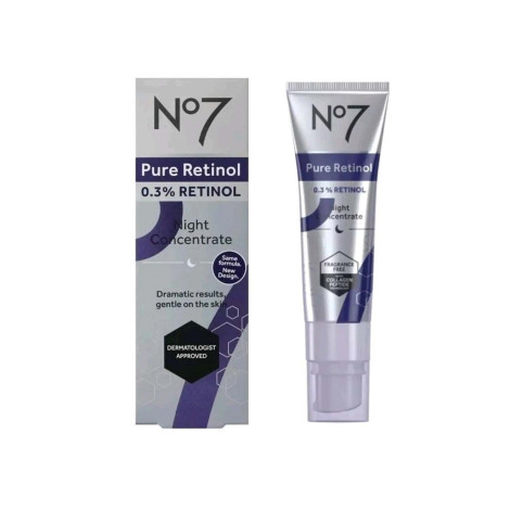 No7 Pure Retinol 0.3% Night Concentrate Facial Treatment 30ml