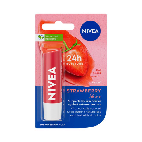 Nivea 24h Moisture Lip Balm - Strawberry Shine
