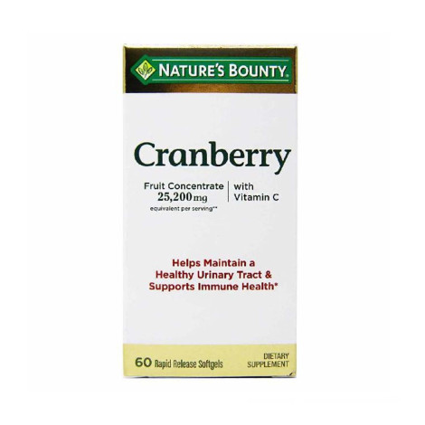 Nature's Bounty Cranberry with Vitamin C 25,200 mg - 60 Rapid Release Softgels