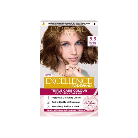 L'Oreal Excellence Creme Triple Care Colour - 5.3 Natural Golden Brown