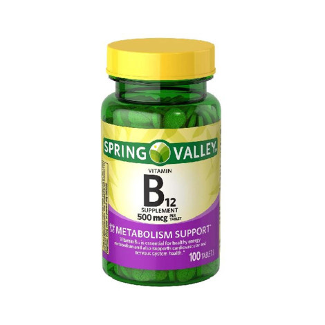 Spring Valley Vitamin B12 Tablets 500mcg 100 Count