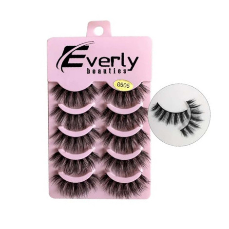 Everly Beauties 5Pair Series False Eyelash - G505