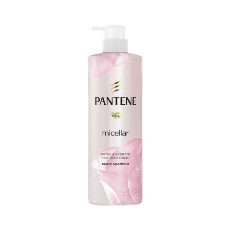 Pantene Micellar Detox & Hydrate Rose Water Extract Scalp Shampoo 530ml