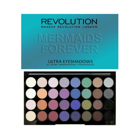 Makeup Revolution Ultra 32 Shade Eyeshadow Palette - Mermaids Forever