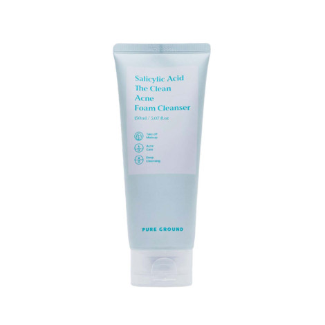 Pure Ground Salicylic Acid The Clean Acne Foam Cleanser 150ml