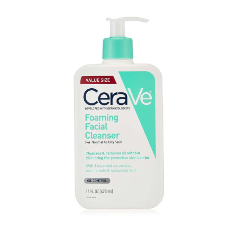 Cerave Foaming Facial Cleanser For Normal to Oily Skin 473ml