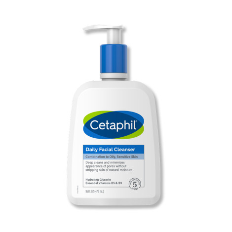 Cetaphil Daily Facial Cleanser Combination To Oily, Sensitive Skin 473ml