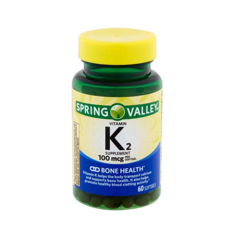 Spring Valley Calcium & Vitamin K Vitamins & Supplements, 60 Softgel