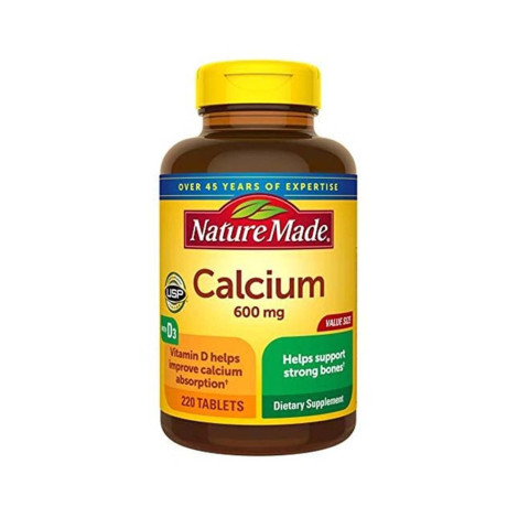 Nature Made Calcium 600mg with Vitamin D3 for 220 Tablets