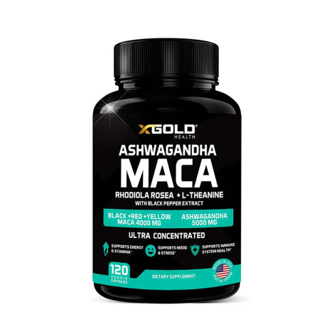 X Gold Health Ashwagandha Maca – 120 Capsules