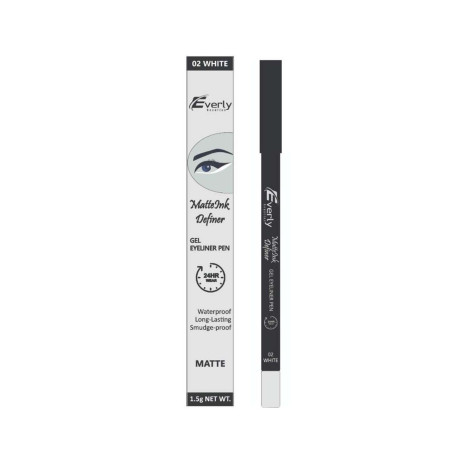 Everly Matte Ink Definer Waterproof Gel Eyeliner Pen - 02 White