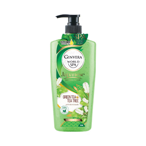 Ginvera World Spa Japanese Green Tea Shower Scrub 750ml