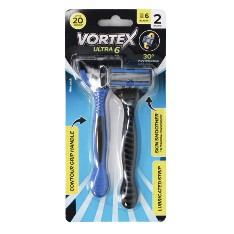 Vortex Ultra 6 Six Blades Razors - 2 Pcs