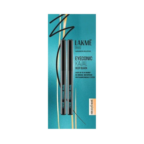 Lakme 9to5 Eyeconic Kajal Twin Pack - Deep Black