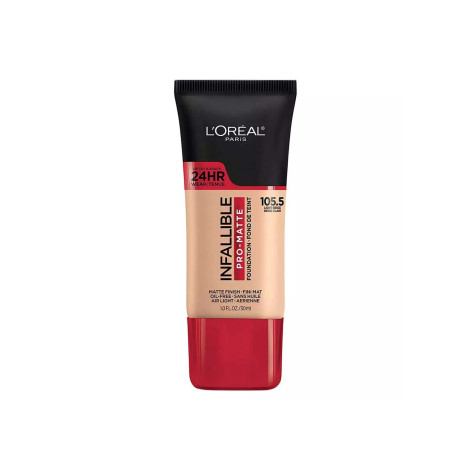 L'Oreal 24HR Infallible Pro Matte Foundation - 105.5 Light Beige