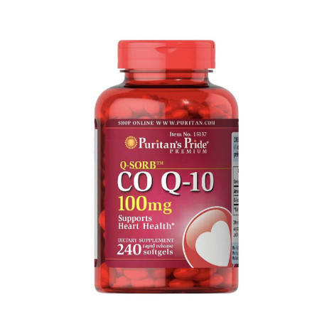 Puritans Pride CoQ10 100mg Supports Heart Health 240 Softgels (USA)