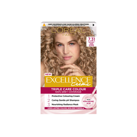 L'Oreal Excellence Creme Triple Care Colour - 7.31 Natural Dark Caramel Blonde