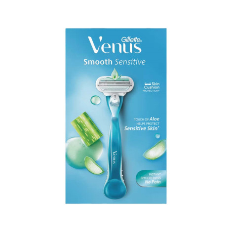 Gillette Venus Smooth Sensitive With Aloe Hair Removal Razor for Women