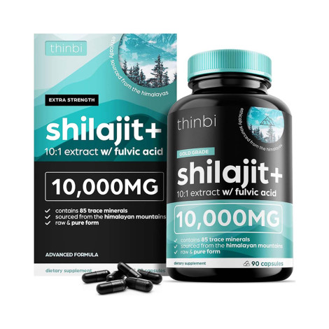 Thinbi Gold Grade Shilajit+ 10000mg – 90 Capsules