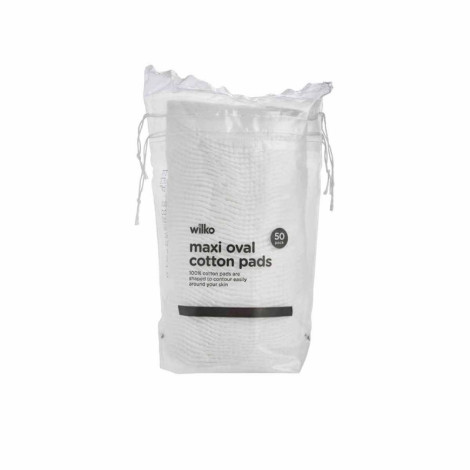 Wilko Maxi Oval Cotton Pads 50 Pack