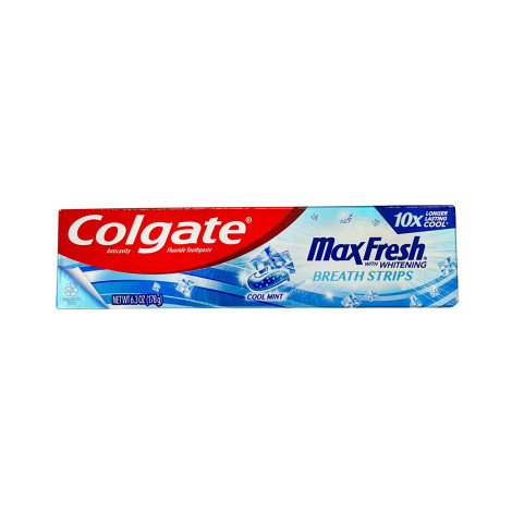 Colgate Max Fresh With Whitening Breath Strips Cool Mint Toothpaste 178g