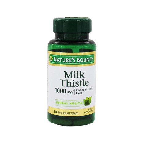 Nature’s Bounty Milk Thistle 100mg 50 Softgels