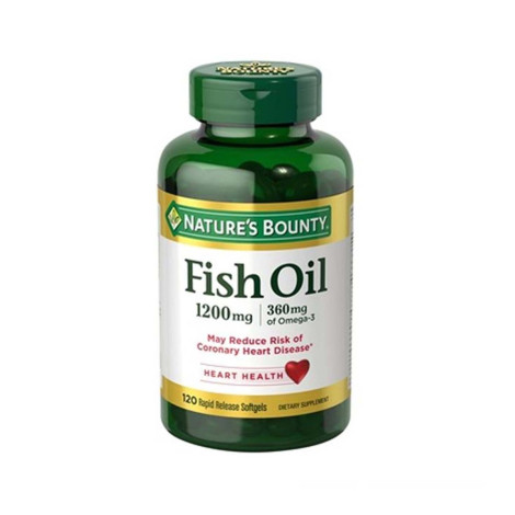 Nature’s Bounty Fish Oil Omega-3 Softgels 1200mg+360mg 120 Softgel