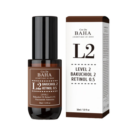 Cos De BAHA Level-2 Bakuchiol-2, Retinol-0.5 Serum (L2) 30ml