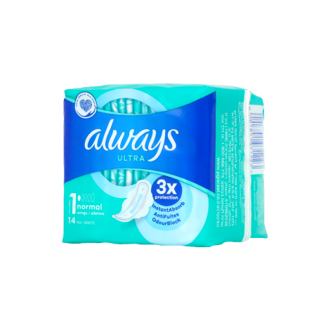 Always Ultra Normal With Wings Sanitary 14pads
