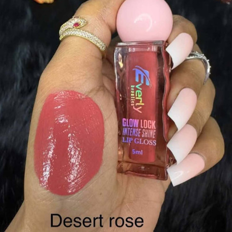 Everly Beauties Glow Lock Intense Shine Lip Gloss - Desert Rose
