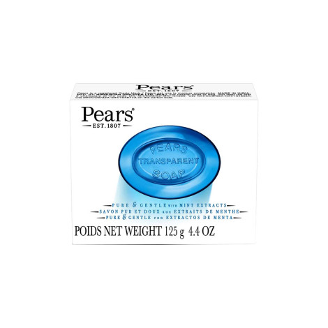 Pears Transparent Soap Pure and Gentle with Mint Extracts 125g
