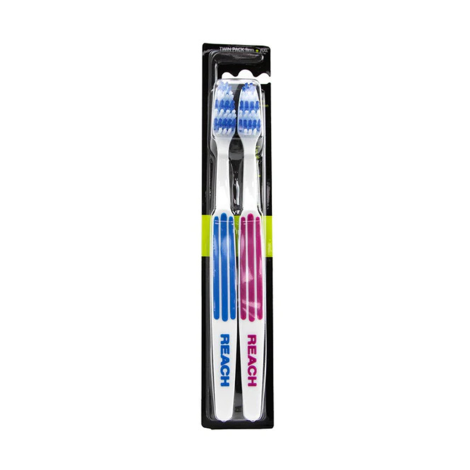 Listerine Reach Interdental Firm Adult Oral Toothbrush Twin Pack
