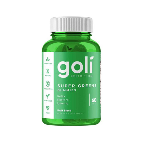 Goli Nutrition Fruit Blend Super Greens 60 Gummies (USA)