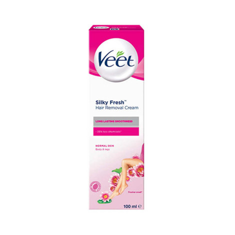 Veet Silky Fresh Hair Removal Cream Long Lasting Smoothness 100ml