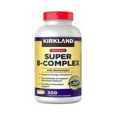 Kirkland Signature Super B-Complex with Electrolytes – 500 Tablets