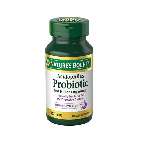 Nature’s Bounty Acidophilus Probiotic Digestive and Intestinal Health 120 Tablets (USA)