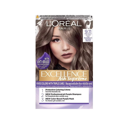 L'Oreal Excellence Ash Supreme Vivid Colors - 9.11 Silver Ash