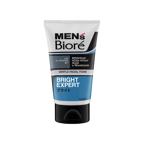 Biore Men's Bright Expert Gentle Facial Foam 100g