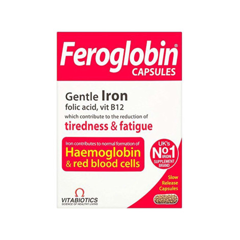 Vitabiotics Feroglobin Folic Acid & Vit B12 30 Capsules
