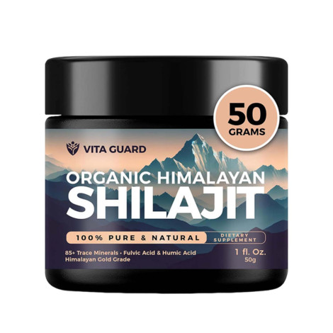 Vita Guard Organic Himalayan Shilajit Resin – 500mg Pure Shilajit Supplement – 50gm
