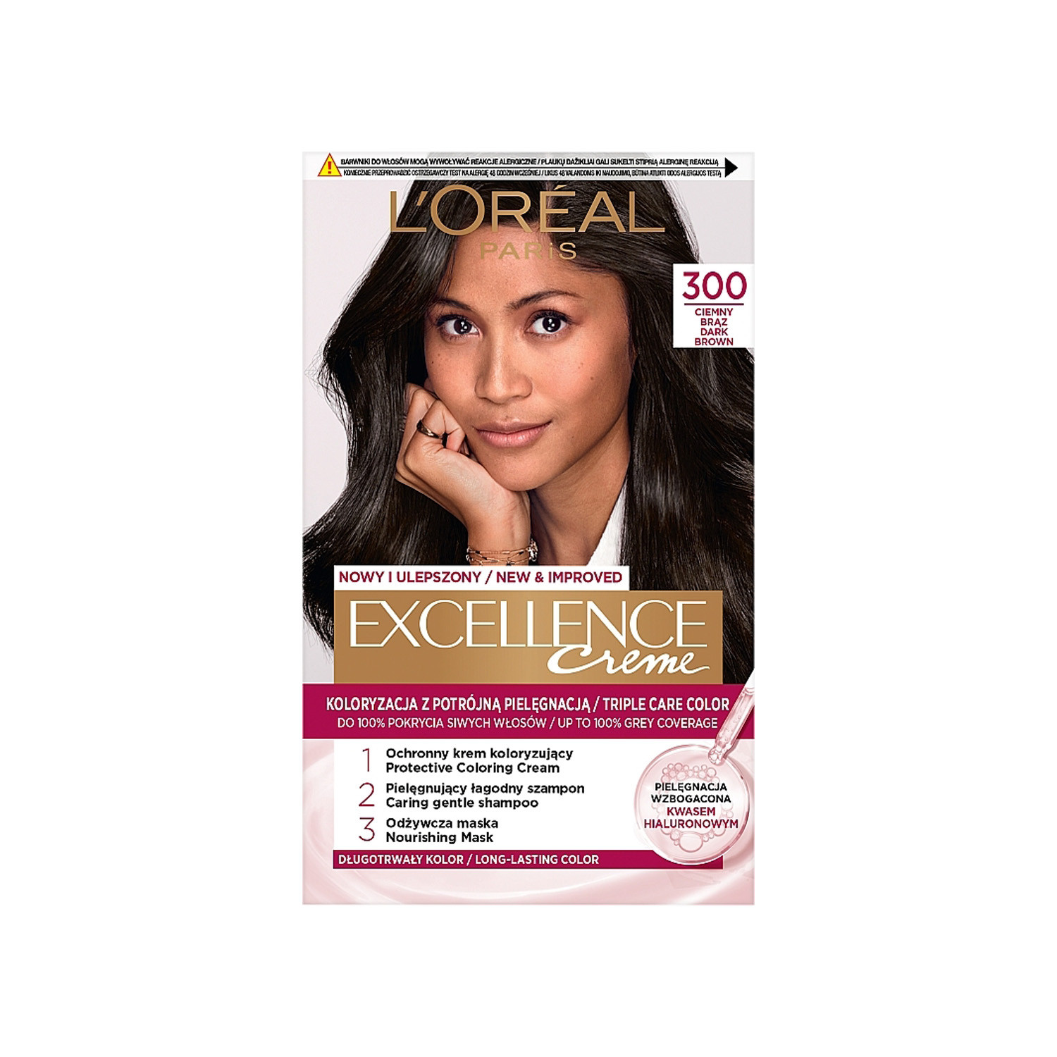L'Oreal Excellence Creme Triple Care Color - 300 Dark Brown