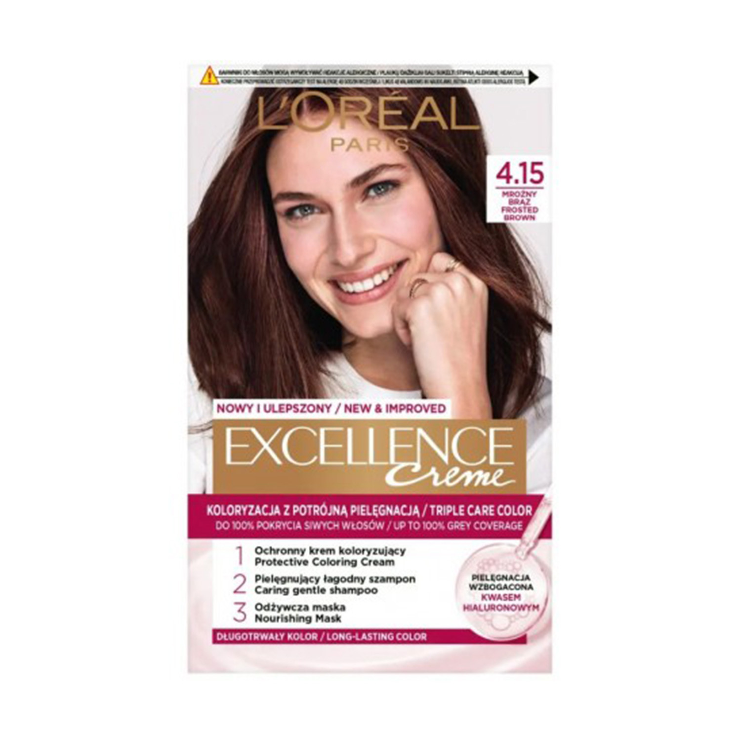 L'Oreal Excellence Creme Triple Care Color -  4.15 Frosted Brown