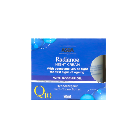 ASDA Q10 Radiance Night Cream 50ml in bd